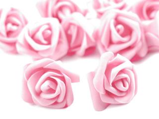 Dekorační pěnová růže Ø 4 cm Barva: růžová
