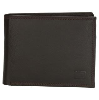 Pánská hnědá kožená peněženka Double-D 02C107