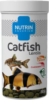 NUTRIN  Aquarium - CATFISH LENTILS 110g - Kompletní krmivo pro všežravé ryby hledající potravu u dna akvárií.