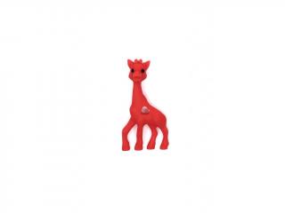Silikonové kousátko žirafa svítivě červená (Žirafa svítivě červená)