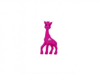 Silikonové kousátko žirafa tmavě růžová (Žirafa tmavě růžová)