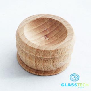 Dřevěný stojánek - přírodní (Dřevěný stojánek na skleněnou nebo kamennou kouli 40 - 80 mm)
