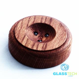 LED stojánek dřevěný, měnící barvy, na skl. koule - 3 LED diod (LED stojánek na skleněnou kouli - dřevěný)