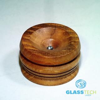 LED stojánek dřevěný, na skl. koule - 1 LED diod (LED stojánek na skleněnou kouli - dřevěný)