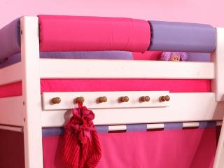 Závěsný věšák na postel Domestav D801 Materiál: Buk cink, Povrchová úprava: Přírodní provedení