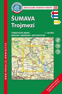 66 Šumava - Trojmezí, 8. vydání, 2017 - turistická laminovaná mapa