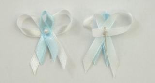 Vývazek svatební - bílo - modrý (Mašlička svatební - bílo - světle modrá)
