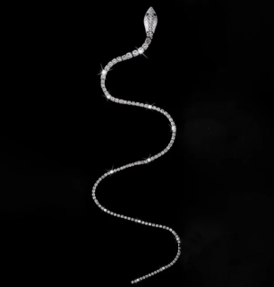 Sponka do vlasů Had s řetízkem Druh barvy: Stříbrná