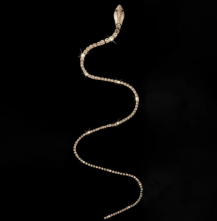 Sponka do vlasů Had s řetízkem Druh barvy: Zlatá