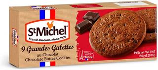 St. Michel 9 Grandes Galettes Máslové sušenky s čokoládou PO EXPIRACI 150 g