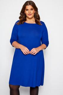 Jednoduché šaty Timi Bellazu královská modrá Barva: královská modrá, Velikost: 38
