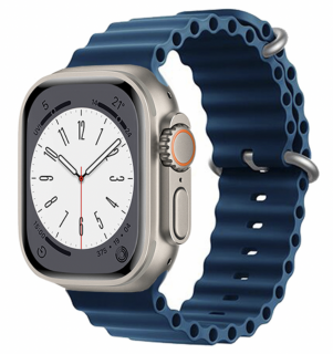 Rubber loop řemínek pro Apple Watch (38/40/41 mm) Barva: Modrá tmavá