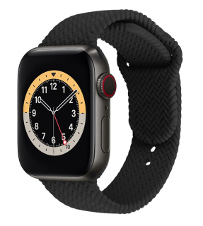 Silikonový řemínek pro Apple Watch 1/2/3/4/5/6/7/SE 38mm/40mm/42mm/44mm Barva: černá 42mm/44mm