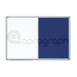 Kombinovaná tabule modrý filc/magnet, 90cm x 120cm