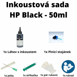 Inkoustová sada pro HP 15/40/45 black 50ml (Inkoustová sada pro HP 15/40/45 black 50ml)