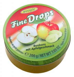 Woogie Fine Drops Apple bonbons 200g (Tvrdé bonbóny s chutí jablek.)