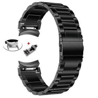 STITAN lehký titanový řemínek stříbrný černý šedý pro Samsung Galaxy Watch 4/5/6 kovový Černá