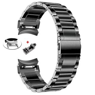 STITAN lehký titanový řemínek stříbrný černý šedý pro Samsung Galaxy Watch 4/5/6 kovový Šedá