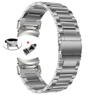 STITAN lehký titanový řemínek stříbrný černý šedý pro Samsung Galaxy Watch 4/5/6 kovový Stříbrná