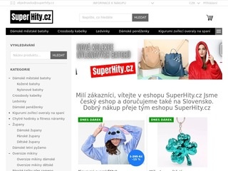 SuperHity.cz - největší výběr kigurumi zvířecích overalů na českém internetu, dámské kabelky, dámské