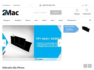 Náhradní díly Apple - iPhone, MacBook, iPad, Apple Watch | 2Mac.cz